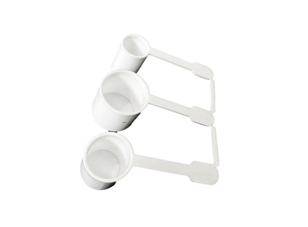 Doseringsmått socker, 3 storlekar