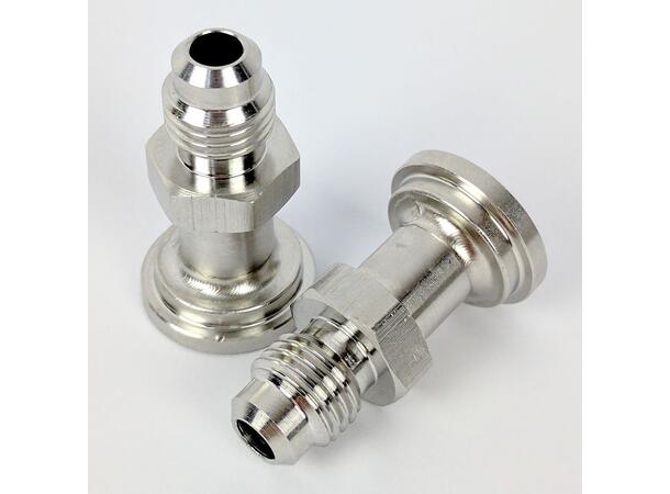 Övergång till fatkoppling 1/4" MFL (for 5/8 Hex Nut) Rostfri 