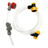 Slangesett for lukket overføring med stengeventil for enkelt mottrykk