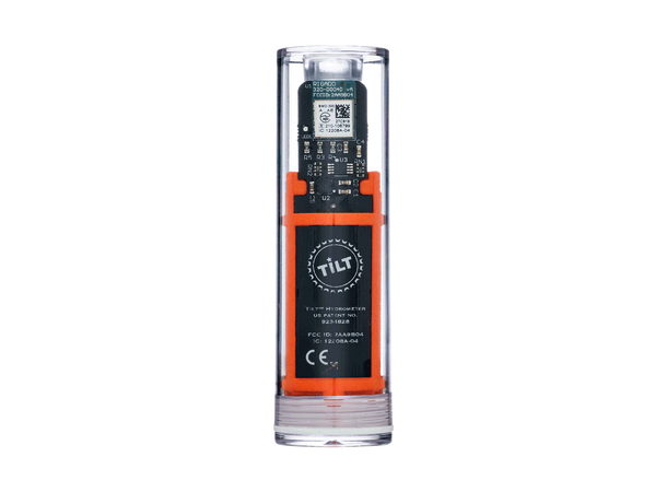 Tilt hydrometer og termometer, oransj