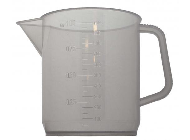 Transparent litermått, 1 liter - Utrustning för bryggning.