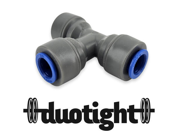 DuoTight T-koppling 9,5mm (3/8") Snabbkoppling, med dubbel O-ring 