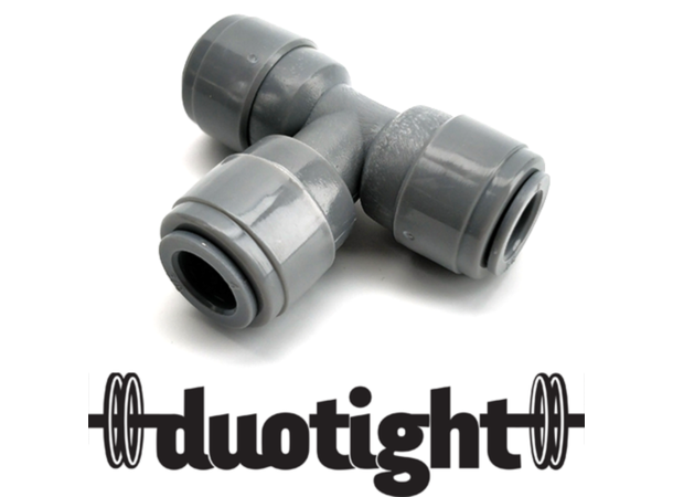 DuoTight T-koppling 9,5mm (3/8") Snabbkoppling, med dubbel O-ring 