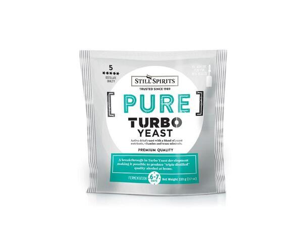 Pure Turbo Yeast (Urea-baserad), 110 g turbojäst, för trippeldestillat 