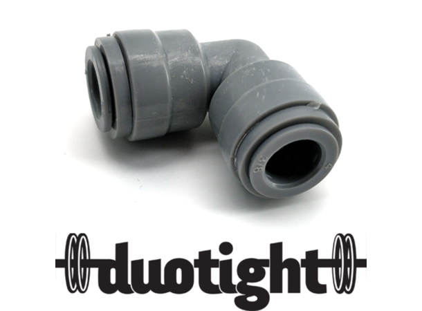 DuoTight - 9,5 mm (3/8") 90-gradersböj Snabbkoppling med dubbla O-ringar 