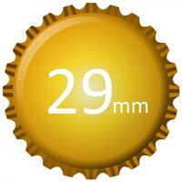 Kapsyl för flaska 29 mm, Guld 100 st