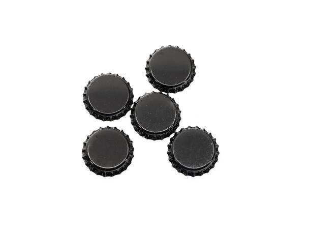 Flaskekapsler Sort 26 mm - 100 stk