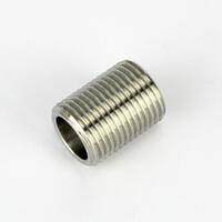 Rørnippel, utvendig 1/2" BSP rustfritt stål