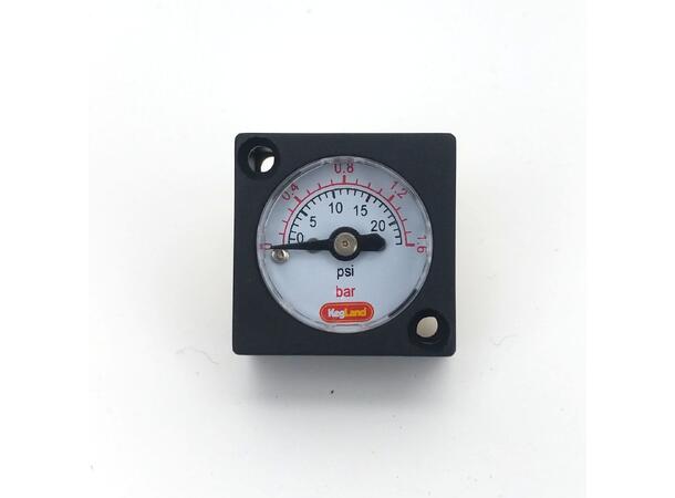 Mini gauge 0-15 psi, utbytbar manometer för mini-regulator