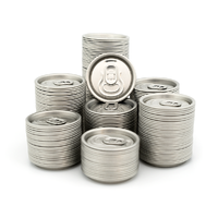 B64 Sølv lokk til ølbokser 200 stk