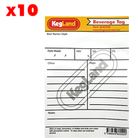 Beverage Tag x 10 Merkelapper for fat, gjæringstanker m.m