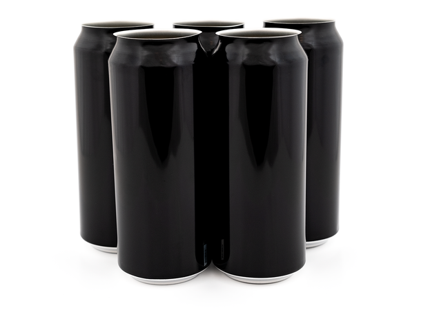 Aluminiumburk för öl och dryck, svarta 500 ml.