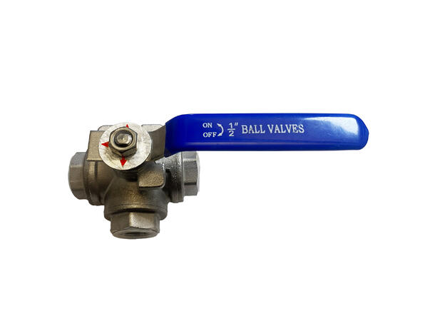 3-vägsventil med kulventil för 1/2 "BSP