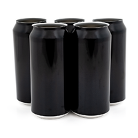 Aluminiumburk för öl och dryck Svarta burkar utan lock, 162st x 440 ml