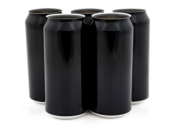 Aluminiumburk för öl och dryck, svarta burkar utan lock