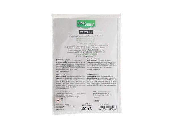 Vinsyra / Tartaric Acid i pulverform, 100 g.
