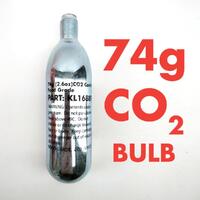 CO2-patron 74 g., engångs 74g Big Bulb CO2 Cartridge 5/8-18UNF Thr