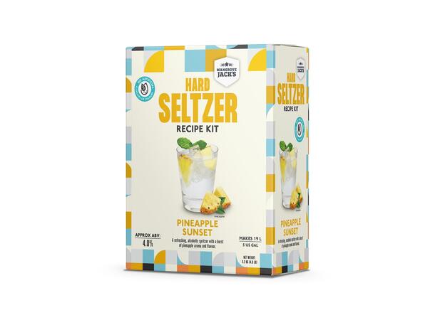 Hard Seltzer Pineapple Sunset, ingredienser till 19 liter