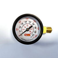 Manometer High Pressure 0-3000 psi för CO2 regulator med 1/4" NPT gänga