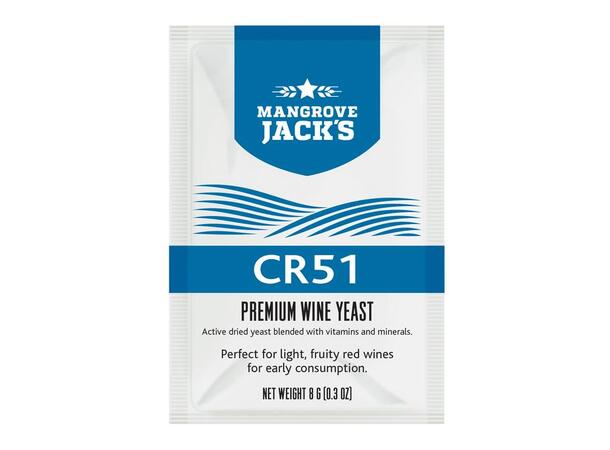 Premium Wine Yeast CR51 8 g, vinjäst för rödvin