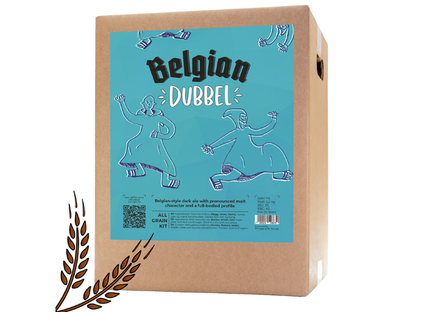 Belgisk dubbel allgrain ölset 20 l.