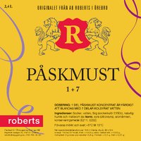Påskmust koncentrat Originalet från AB Roberts i Örebro