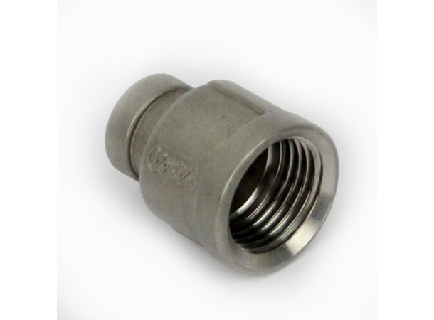 Övergång från 1/2" BSP till 1/4" BSP, invändiga gängor