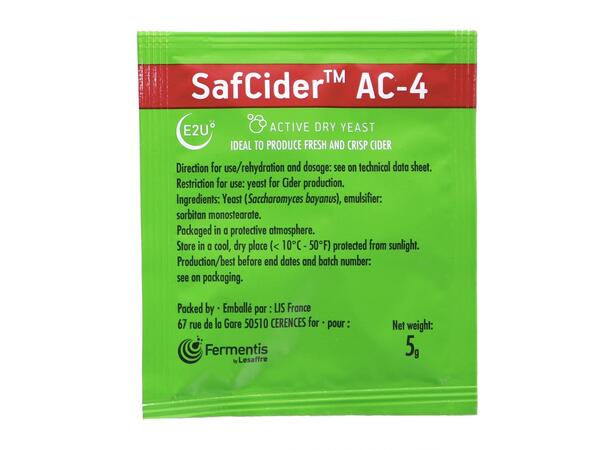 SafCider AC-4 5 gram torrjäst från Fermentis