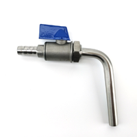 3/8" kuleventil med roterbar tappearm for Brew Bucket