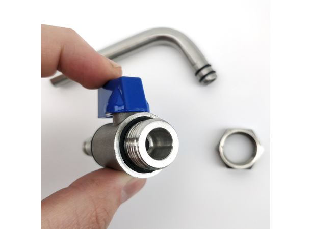 Kuleventil i 3/8tommer med roterbar tappearm til Brew Bucket