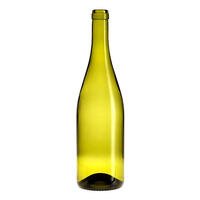 Låda med 15 st. vinflaskor 75 cl Bourgogne vinflaskor (ljusgrönt glas)