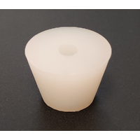 Silikonpropp 20/36 mm, MED hål Konisk, med hål för jäsrör