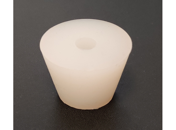 Silikonpropp 25/38 mm, MED hål Konisk, med hål för jäsrör 