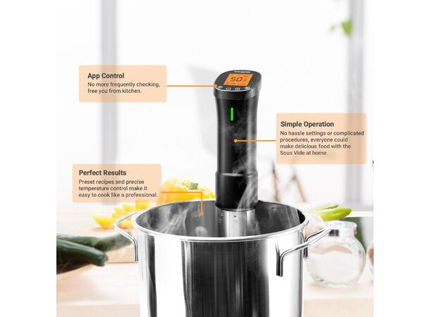 Inkbird Sous Vide Cooker 1000W, med wifi appstyrning 