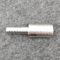 Stainless splicer 6mm Barb X 13mm barb Kopplingsstycke med nipplar 6 mm x 13 mm