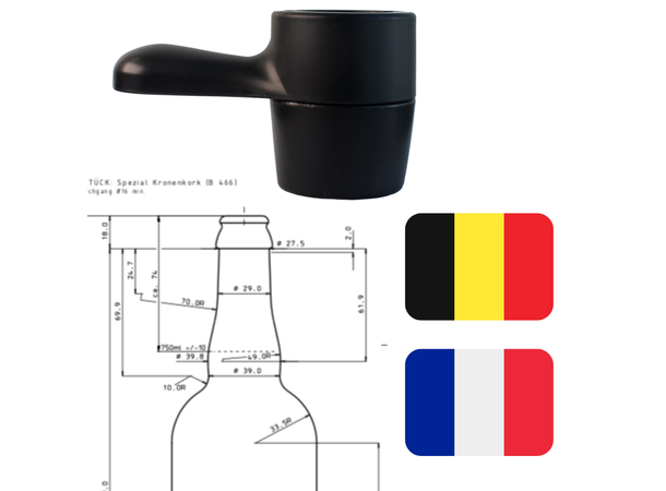 Boel iTap Adapter for Champagneflasker | for iTap mottrykksfyller