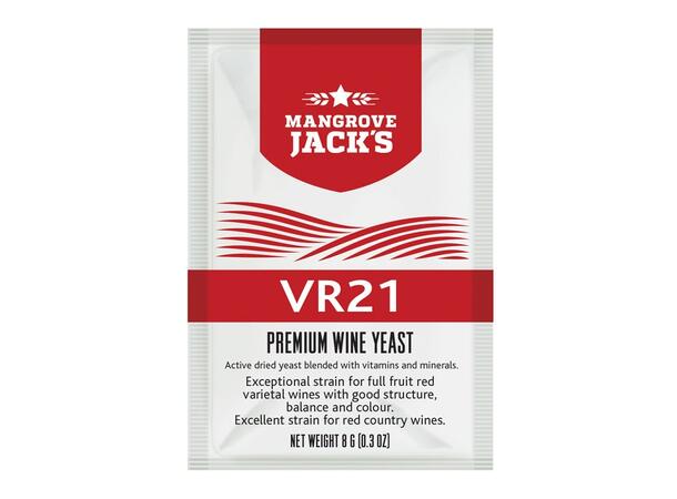 Premium Wine Yeast VR21 8 g, vinjäst förmånga stilar, upp till 15%