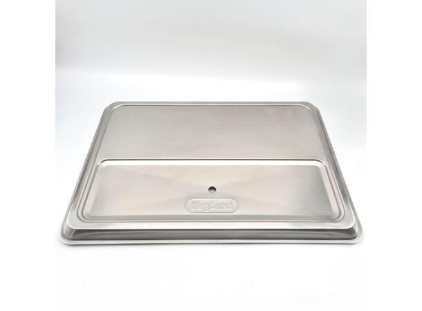 Droppbricka 410 mm x 600 mm Rostfritt stål med dränering 