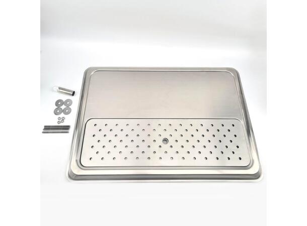 Droppbricka 410 x 600 mm rostfritt stål