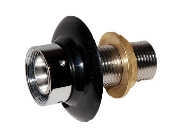 Shank/genomföring 50 mm Rostfritt stål. Bakstycke för tappkran 