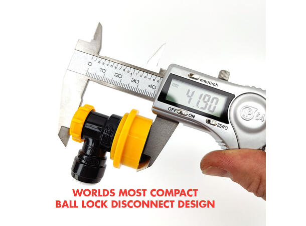 Ball lock/kulkoppling för CO2, med gängor