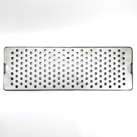 Utstansad droppbricka - 50 x 17 cm Rostfritt stål, industriellt utseende