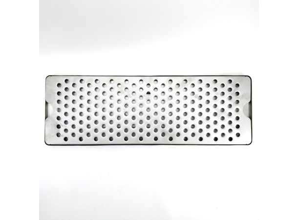 Utstansad droppbricka - 50 x 17 cm Rostfritt stål, industriellt utseende 