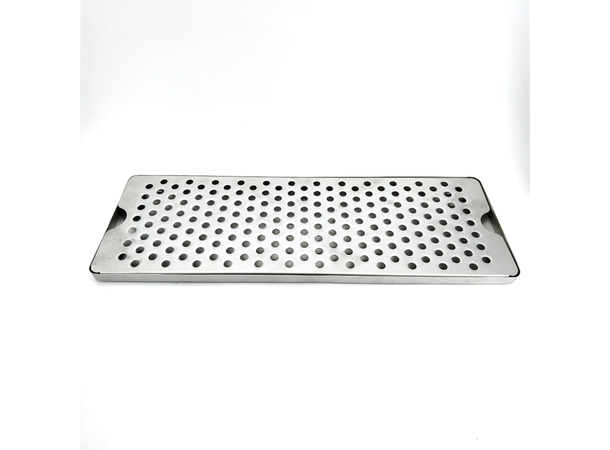 Utstansad droppbricka - 50 x 17 cm Rostfritt stål, industriellt utseende 