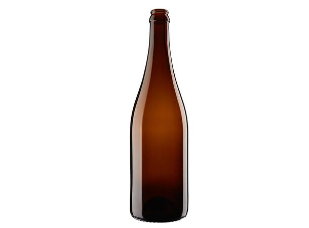 Låda med 12 st. 0,75 Champagneflaskor Bruna champagne-flaskor 