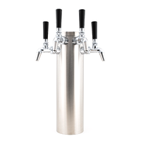 Tapptorn med 4 Nukatap FC kranar Paket med blanka flow control-kranar