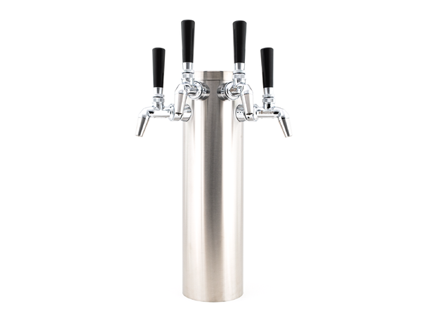 Tapptorn med 4 Nukatap FC kranar Paket med blanka flow control-kranar 