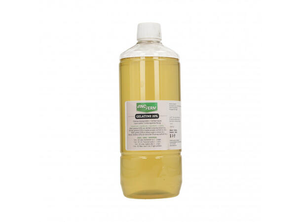 Gelatin, flytande, 20% 1 liter, Vinoferm.