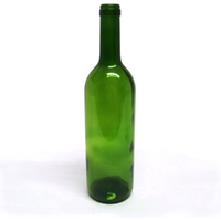 Låda med 12 st. vinflaskor Grönt glas, 75 cl.