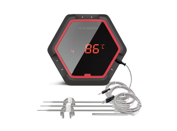 Inkbird BBQ-termometer med 6 prober med bluetooth-överföring till app